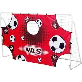 Northix 2-in-1-Fußballtor mit Netz und Zielplatte