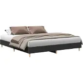 Syfax Bettgestell ohne Matratze Schwarz 180x200 cm Holzwerkstoff
