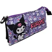 Northix Kuromi Dreifach-Federmäppchen für Schule, Büro oder Reisen