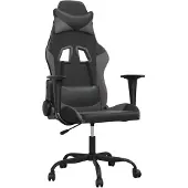 Syfax Gaming-Stuhl Schwarz und Grau Kunstleder