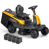 Stiga Garden Akku-Rasentraktor "Swift 372e Kit" für Flächen bis 2000 m², Doppel-Messer Mähdeck, Tempomat