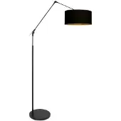 Steinhauer Bogenlampe Prestige Chic, dimmbar, schwarz, für Wohn- / Esszimmer, Metall, Stehlampe