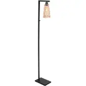 Steinhauer Stehlampe Vidrio schwarz mit Braunglas