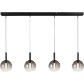 Masterlight 4L Pendellampe Ø17cm Lido Ball mit rauchverdünnendem Glas