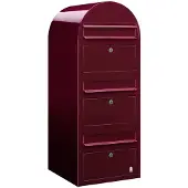 Bobi Briefkasten Trio 3005 Burgund