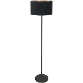 Steinhauer Schwarze Stehleuchte Noor mit schwarzer Kapuze