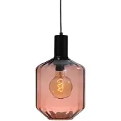Masterlight Pendelleuchte Porto 1-flammig Glas Rot-Transparent Ø19cm