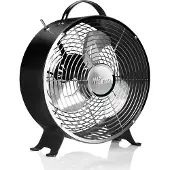 Tristar VE-5966 Ventilator, Haushalts-Lamellenlüfter, Schwarz, Silber, Tisch, 49,5 dB, 1800 RPM, 25 cm