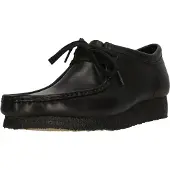 Clarks Originals Schnürschuhe Wallabee Black Leather in klassischem Design 1216 Black Leather 41.5