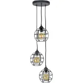 Urban Interiors Hängelampe Globe 3-flammig Ø19 Vintage schwarz