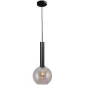 Masterlight Bella 2 Pendelleuchte 1-flammig-Glas Gold Fumé klein-Schwarz matt