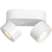 Mexlite Weißer 2-Lampen-Spot Fez 2674W, dimmbar, dreh- und neigbar, Kunststoff/Metall, Modern,