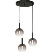Masterlight 3L vide Pendellampe Lido Ball mit Ø 17 cm rauchfadendem Glas