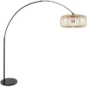 Steinhauer Bogenlampe Sparkled Light, schwarz, für Wohn- / Esszimmer, Metall, Stehlampe