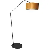 Steinhauer Stehlampe Zig-Zag schwarz mit Goldton Ø 40cm