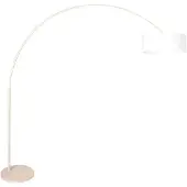 Steinhauer Bogenlampe Sparkled Light creme mit Schirm weiß Ø 50cm