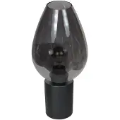 Steinhauer Tischlampe Bloeba, alu / grau / zink, für Wohn- / Esszimmer, Glas, Tischlampe