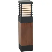 Franssen Terrasse Lampe Selham 49 cm schwarz mit Holzbraun