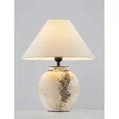 Lyora Tischlampe Lupe melierte Keramik