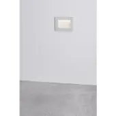 Nova Luce LED Wandeinbauleuchte Olin 3W warmweiss 3000K IP65 Weiß Aluminium 10x8cm 9050706