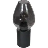 Mexlite Tischlampe Bloeba, alu / grau / zink, für Wohn- / Esszimmer, Glas, Tischlampe