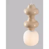 Nova Luce Pendelleuchte Clio E14 Gelb Weiß Opal Glas Metall Ø18x215cm 9009110