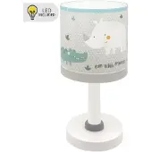 DALBER Tischlampe Rhino & Croco grau
