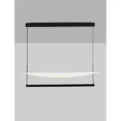 Nova Luce LED Pendelleuchte Diona dimmbar 81W warmweiss 3000K Schwarz Weiß Aluminium 120x30cm 9580677