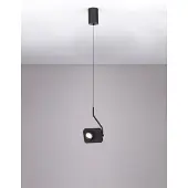 Nova Luce LED Pendelleuchte Kedros schwenkbar dimmbar 9W warmweiss 3000K Schwarz Stahl Aluminium 14x11cm 9870030