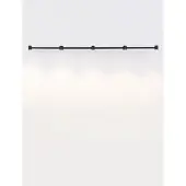 Nova Luce LED Pendelleuchte Puize dimmbar 30W warmweiss 3000K Schwarz Aluminium 156x6cm 9002052