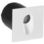 Nova Luce LED Wandeinbauleuchte Cael 3W warmweiss 2700K IP65 Weiß Aluminium 7,5x7cm 9050713