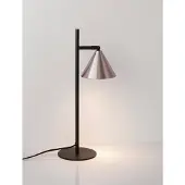 Lyora Tischlampe Conico schwarz mit kaffeebraun
