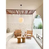 Nova Luce Außen-Pendelleuchte Moon E27 IP65 salzwasserfest Weiß Ø40cm 9186713