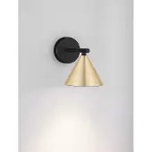 Lyora Wandleuchte Conico Single schwarz mit gold