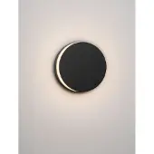 Nova Luce LED Außen-Wandleuchte Oono 11W warmweiss 3000K IP65 salzwasserfest Schwarz Aluminium Ø14,5cm 9030158