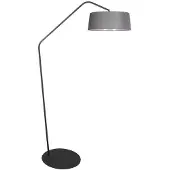 Steinhauer Stehlampe Zig-Zag schwarz mit Grauton Ø 48cm