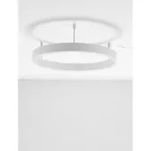 Nova Luce MOTIF LED Pendelleuchte Weiß 46W Warmweiss 60x1,2x18cm dimmbar 9063602