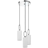 Eglo Hängelampe Majana, Pendelleuchte Esstisch, Deckenlampe hängend, Stahl in chrom, Glas opal in weiß, E27 Fassung