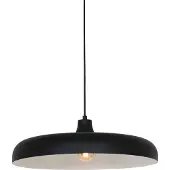 Steinhauer Pendelleuchte Krisip 1-flammig Schwarz Matt/ Weiß 50x50cm