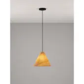 Nova Luce Pendelleuchte Elysian E27 Natur Schwarz Holz Ø30cm 9001070