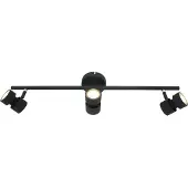 Steinhauer Spotleuchte Natasja LED 3-flammig Mattes Schwarz 68x18cm
