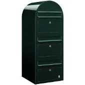 Bobi Briefkasten Trio 6064 Schwarz Grün