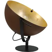 Masterlight Tischlampe Industria Uplighter 40 cm rostbraun mit altem gold