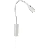FISCHER&HONSEL GMBH Wandlampe Sten, dimmbar, weiß / opal, für Schlafzimmer, Metall, Modern, LED Wandleuchte, Wandlampe Innen