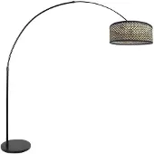 Steinhauer Bogenlampe Sparkled Light, schwarz, für Wohn- / Esszimmer, Metall, Stehlampe