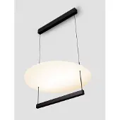 Nova Luce LED Pendelleuchte Diona dimmbar 40W warmweiss 3000K Schwarz Weiß Aluminium 60x60cm 9580672