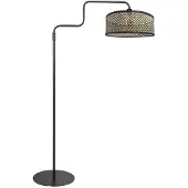 Steinhauer Stehlampe Bloeba, schwarz, für Wohn- / Esszimmer, Metall, Modern, Stehlampe