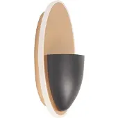 Highlight Design-Wandleuchte Pisa schwarz mit Messing