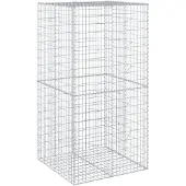 vidaXL Gabione mit Deckel 100x100x200 cm Verzinktes Eisen