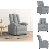 vidaXL Relaxsessel Hellgrau Stoff - Sessel